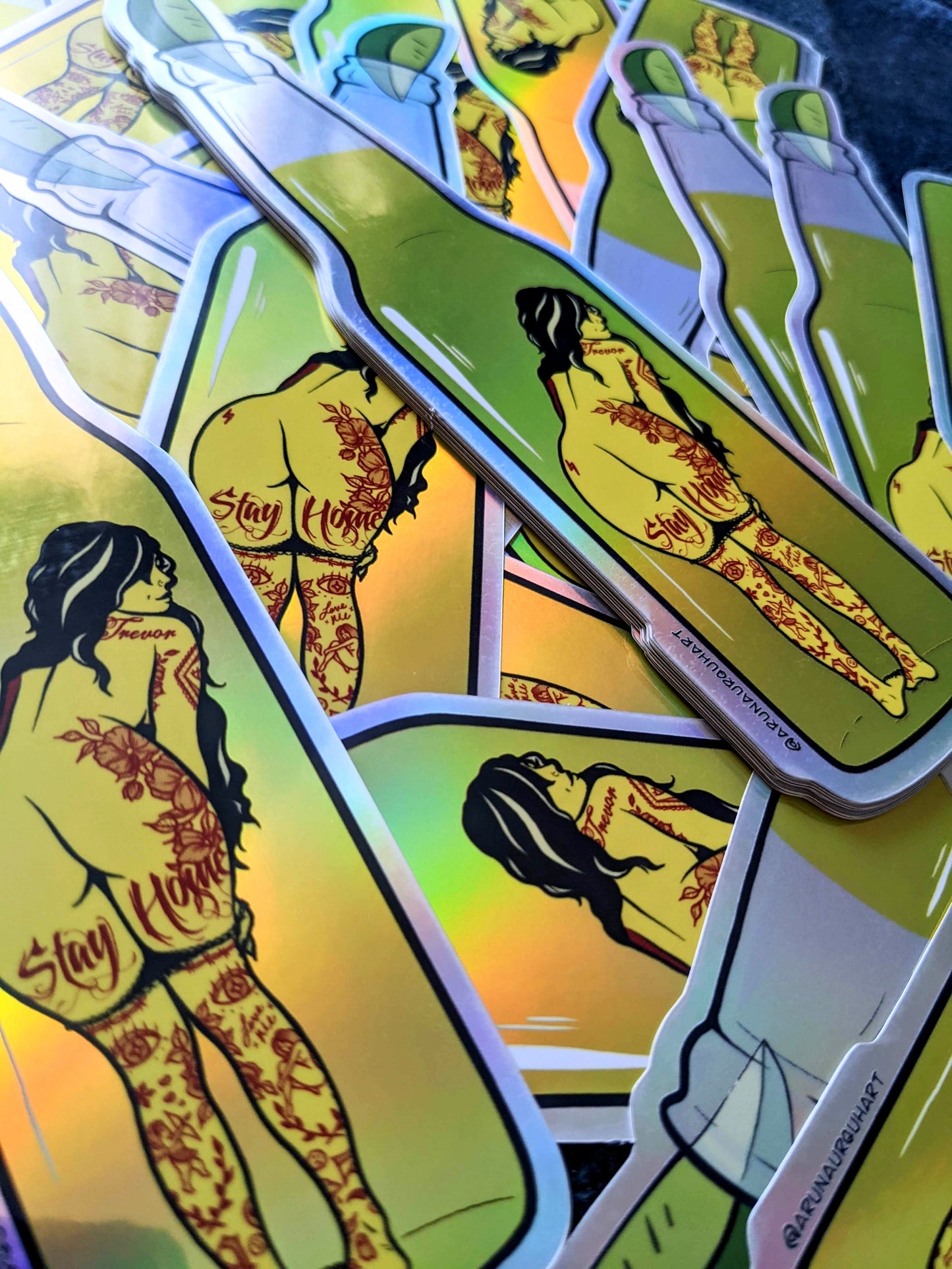 Holographic Corona Girls Sticker