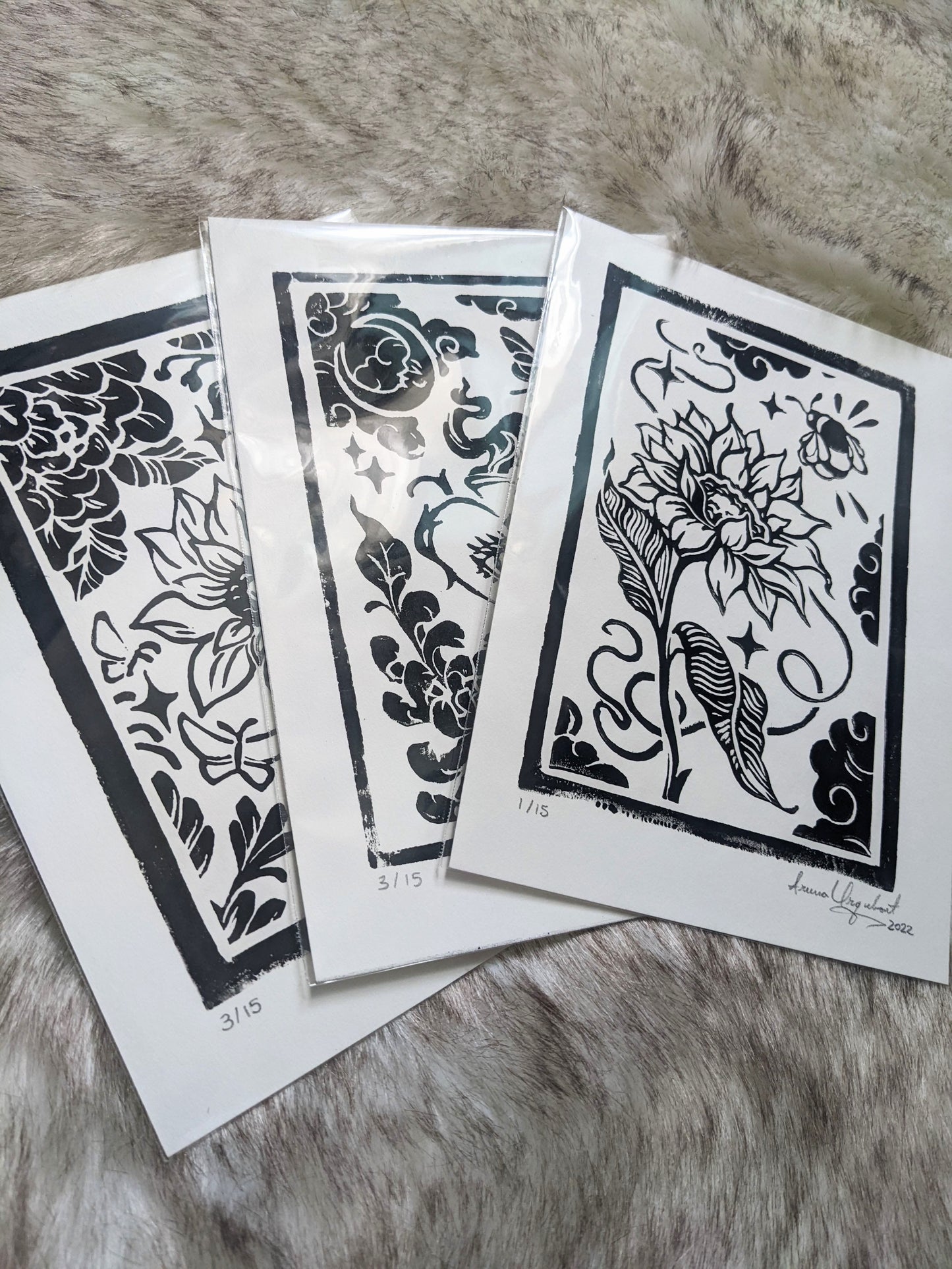 Block Print Set of 3