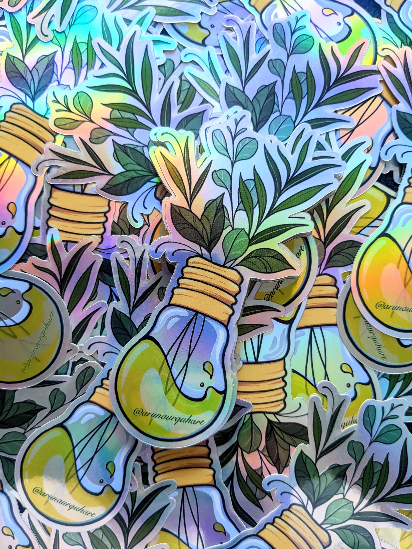 Liquid Light Plant Sticker